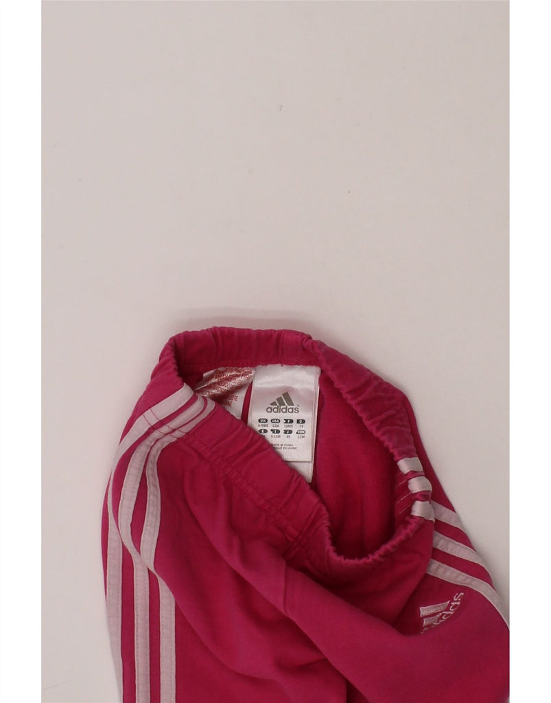 ADIDAS Baby Girls Joggers Tracksuit Trousers 6-9 Months Pink Cotton Vintage Adidas and Second-Hand Adidas from Messina Hembry 