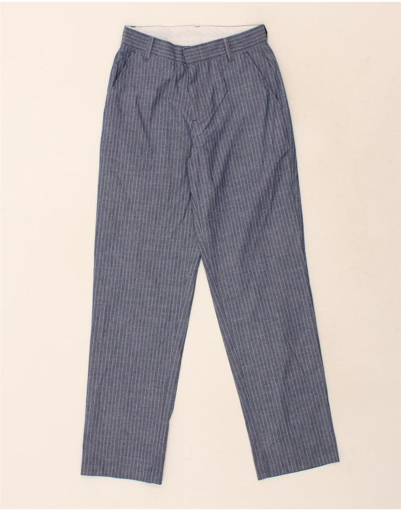 IZOD Girls Straight Suit Trousers 13-14 Years W25 L28 Navy Blue Striped Vintage Izod and Second-Hand Izod from Messina Hembry 