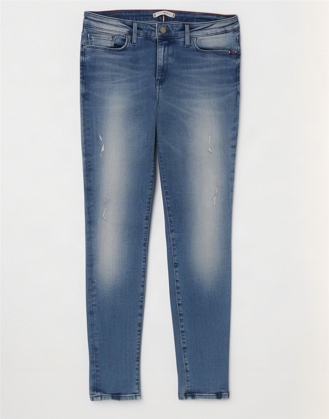 Tommy Hilfiger Womens Como RW Distressed Jegging Jeans W31 L30 Blue