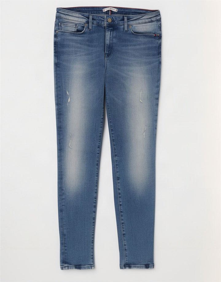Tommy Hilfiger Womens Como RW Distressed Jegging Jeans W31 L30 Blue