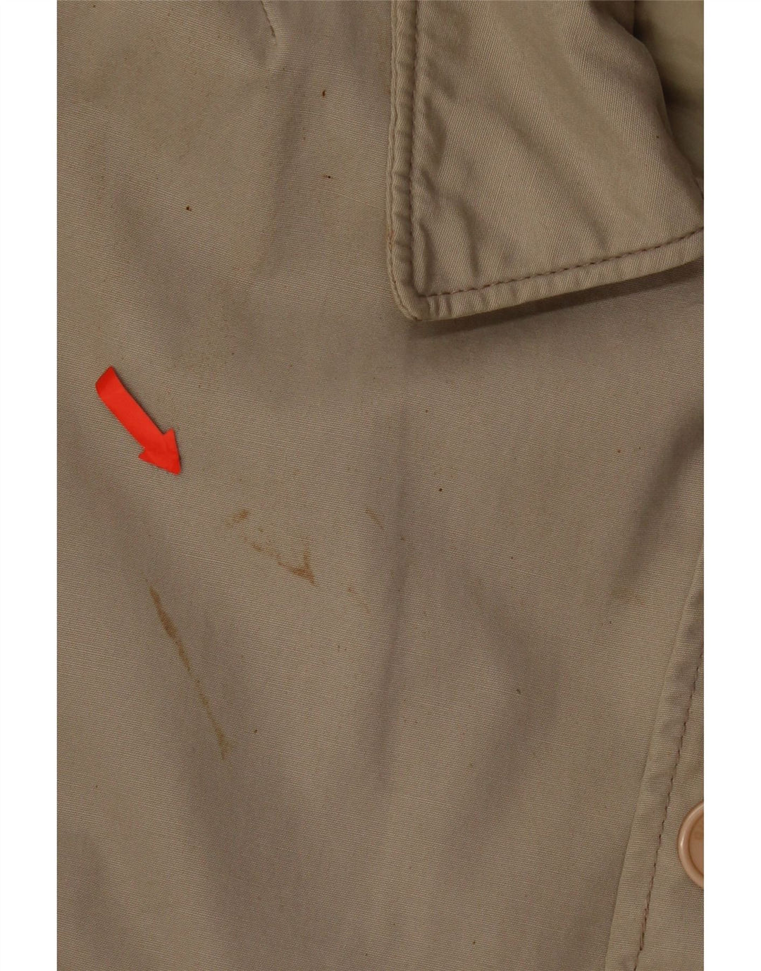 Guess Mens Overcoat UK 38 Medium Beige Cotton