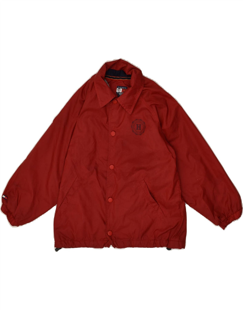 TOMMY HILFIGER Boys Rain Jacket 5-6 Years Maroon Nylon | Vintage Tommy Hilfiger | Thrift | Second-Hand Tommy Hilfiger | Used Clothing | Messina Hembry 