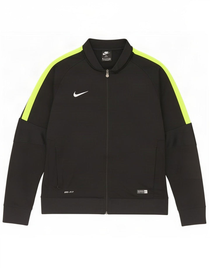 Nike Mens Dri Fit Tracksuit Top Jacket XL Black Colourblock Polyester