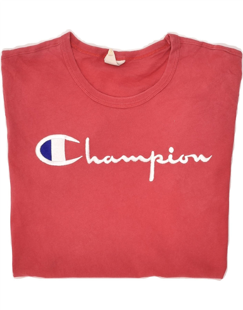 CHAMPION Mens Graphic T-Shirt Top Medium Red | Vintage Champion | Thrift | Second-Hand Champion | Used Clothing | Messina Hembry 