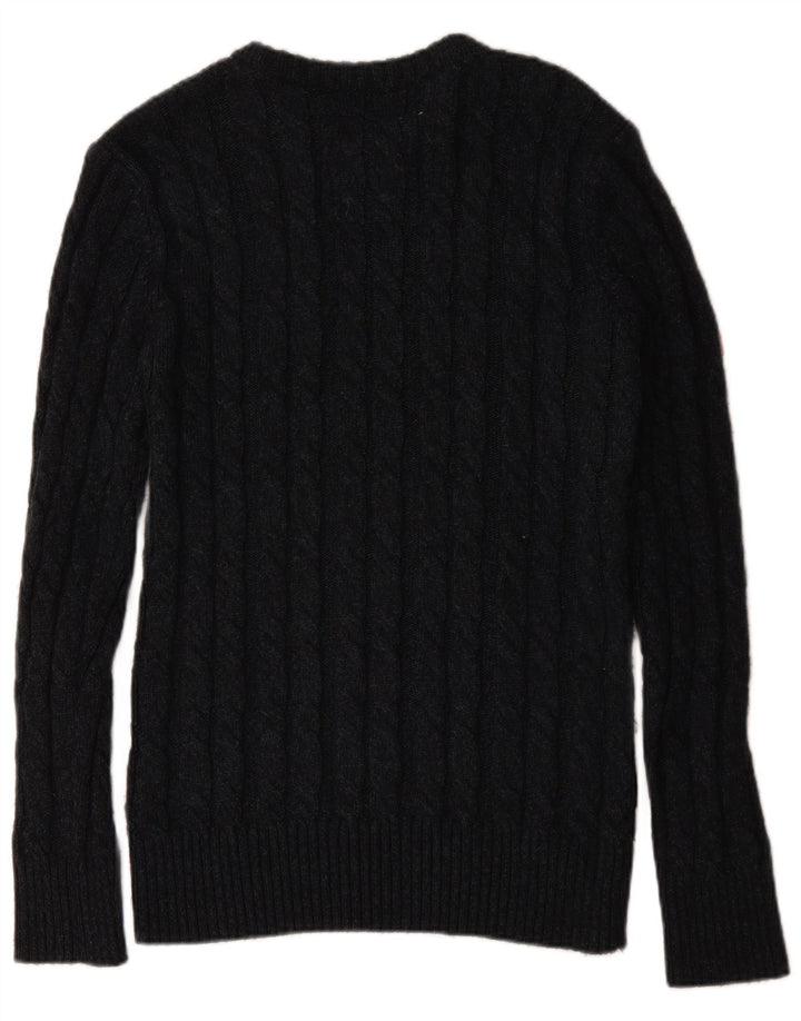 Superdry Mens Boat Neck Jumper Sweater XL Black Acrylic