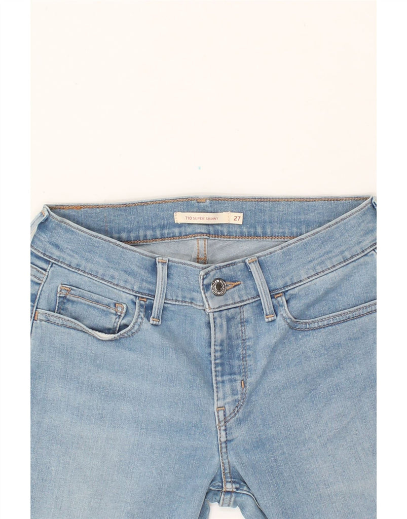 LEVI'S Womens 710 Super Skinny Jeans W27 L30 Blue Cotton Vintage Levi's and Second-Hand Levi's from Messina Hembry 