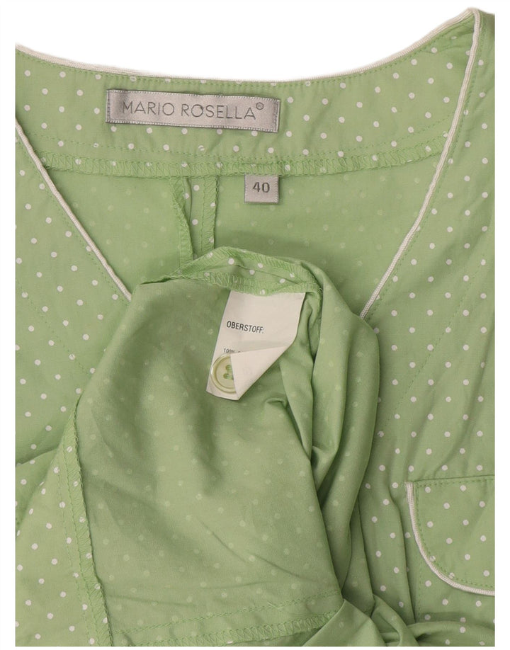 Mario Rosella Womens 2 Piece Set EU 40 Medium Green Polka Dot Cotton