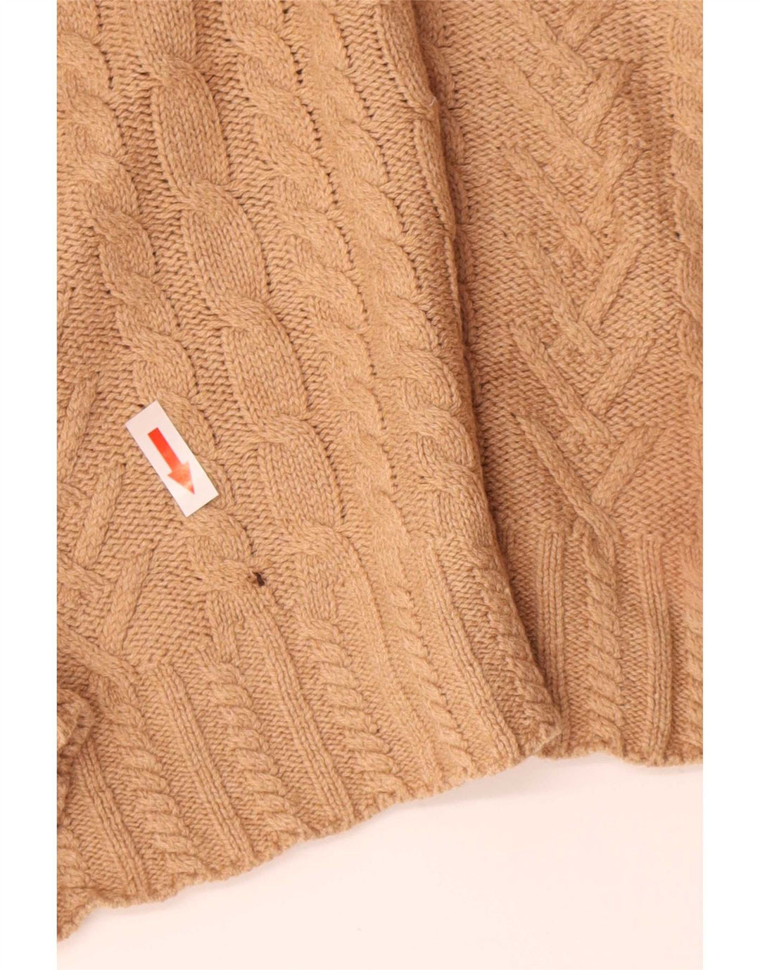 Marks & Spencer Womens Turtle Neck Jumper Sweater UK 14 Medium Beige