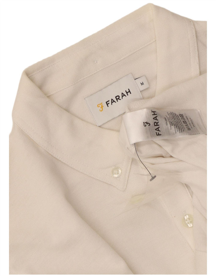 Farah Mens Shirt Medium White Cotton