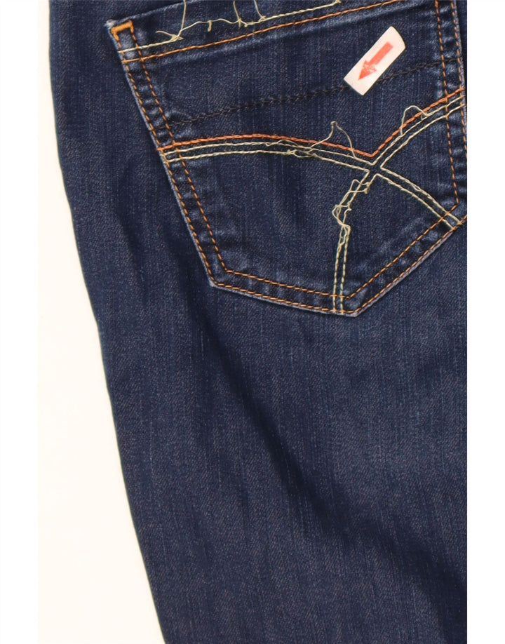 GAS Womens Crop Slim Jeans W29 L24 Blue Cotton