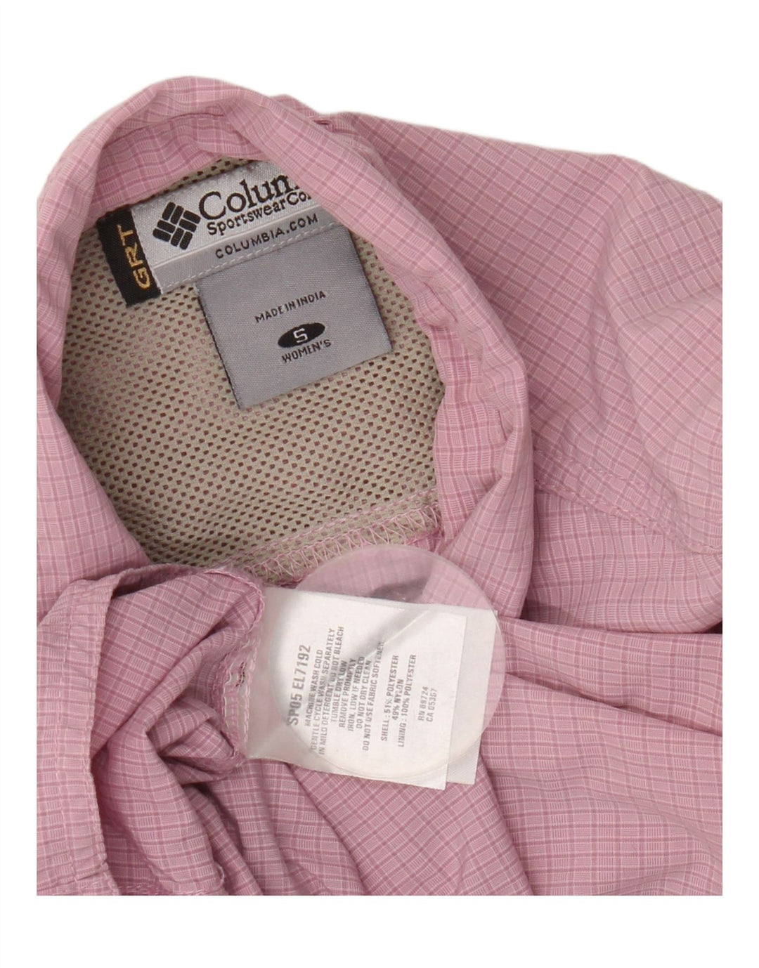 Columbia Womens Sleeveless Shirt UK 10 Small Pink Check Polyester