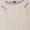 PAUL & SHARK Womens T-Shirt Top UK 14 Large White Vintage Paul & Shark and Second-Hand Paul & Shark from Messina Hembry 