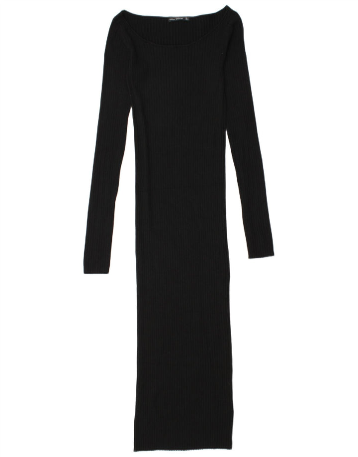 Zara Womens Jumper Dress UK 8 Small Black