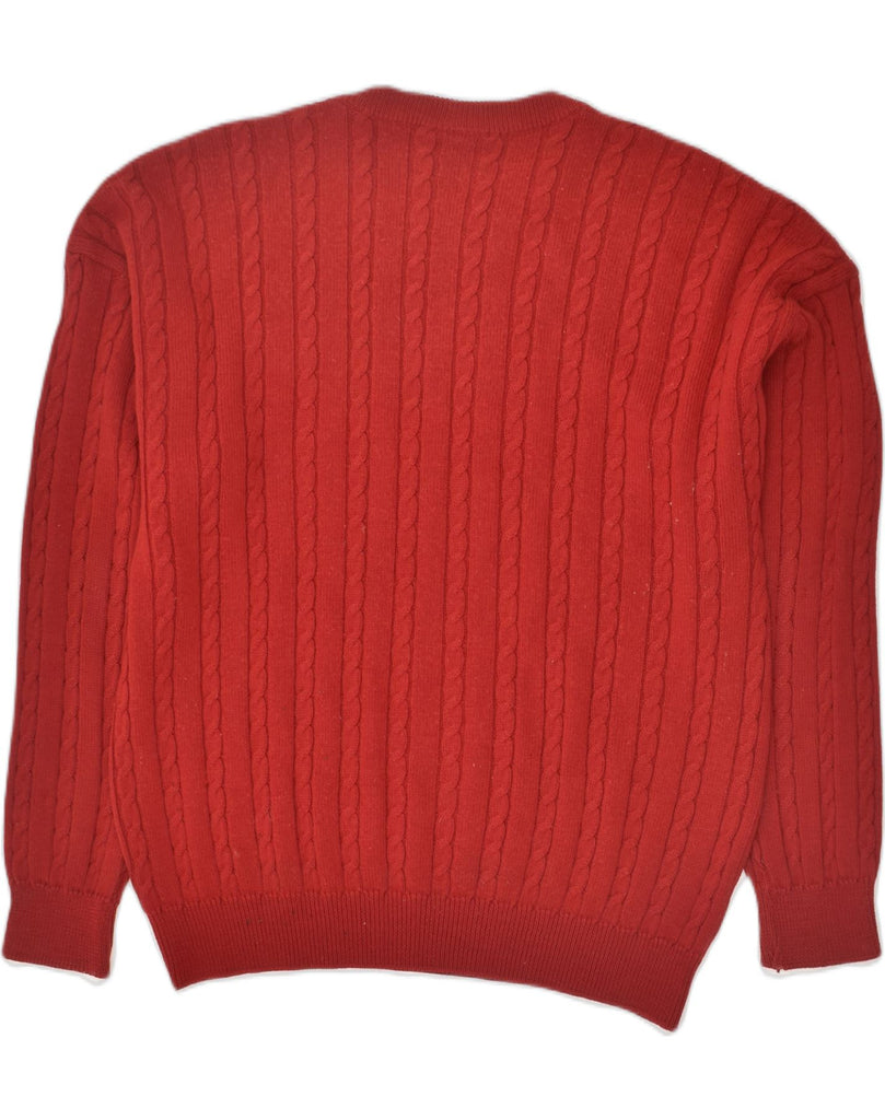 NAVIGARE Mens Slim Fit Crew Neck Jumper Sweater XL Red Acrylic | Vintage Navigare | Thrift | Second-Hand Navigare | Used Clothing | Messina Hembry 