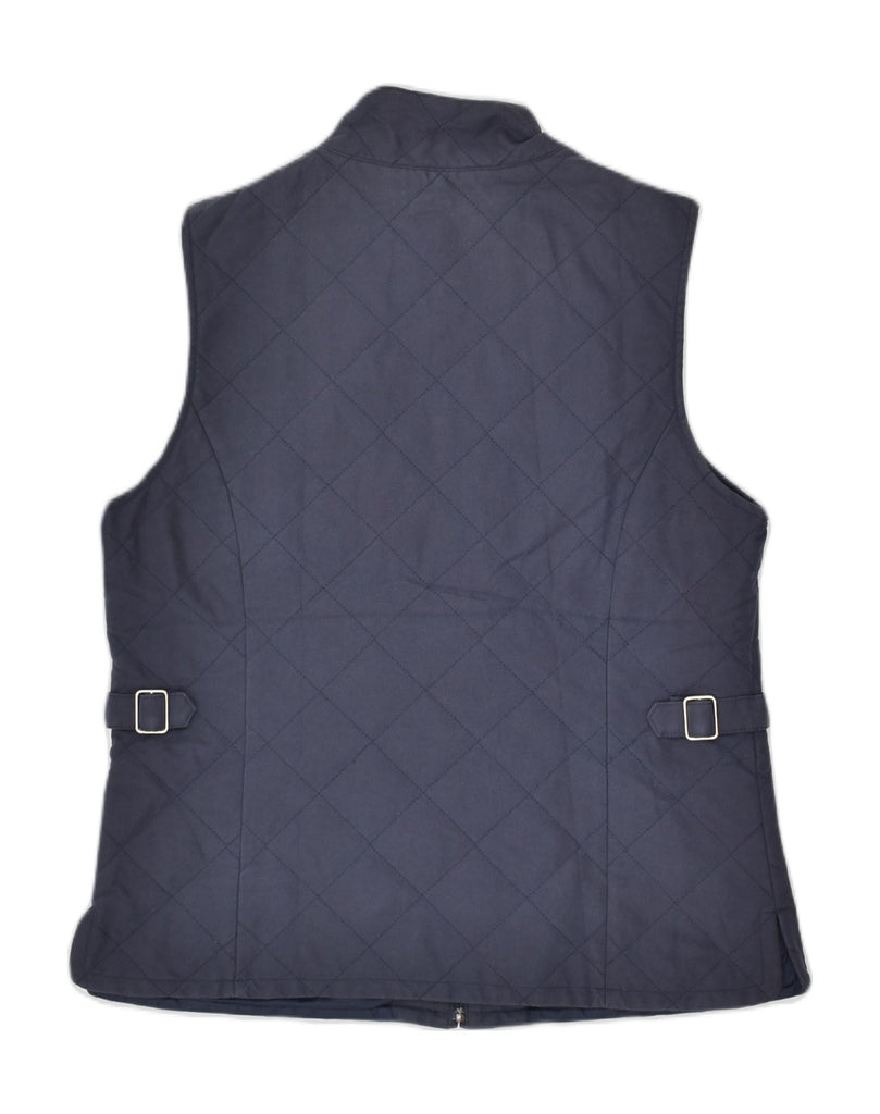 ORVIS Womens Quilted Gilet UK 10 Small Navy Blue Polyester | Vintage Orvis | Thrift | Second-Hand Orvis | Used Clothing | Messina Hembry 