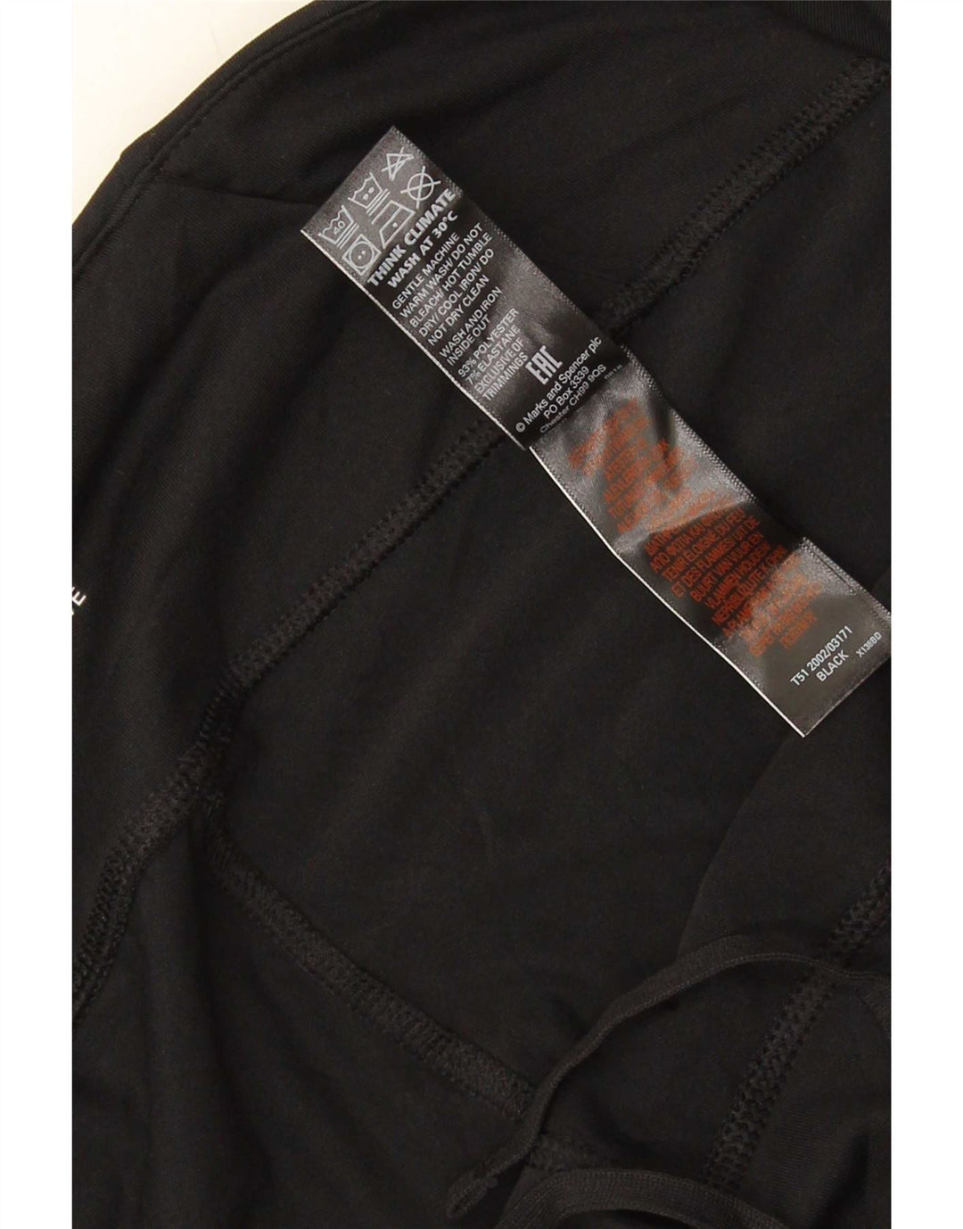 Marks & Spencer Womens Leggings UK 22 3XL Black Polyester