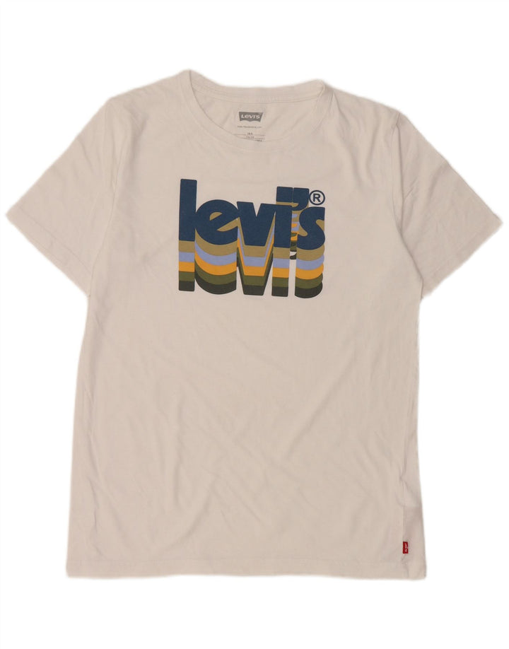 Levi's Boys Graphic T-Shirt Top 15-16 Years White Cotton