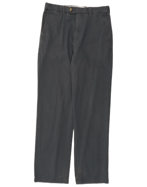 Marks & Spencer Mens Straight Suit Trousers W32 L33 Grey Cotton