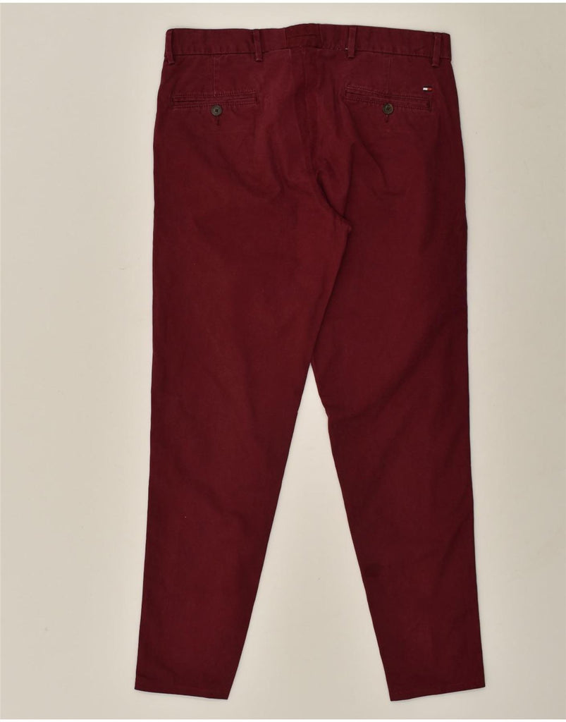 TOMMY HILFIGER Womens Slim Chino Trousers W30 L29 Maroon | Vintage Tommy Hilfiger | Thrift | Second-Hand Tommy Hilfiger | Used Clothing | Messina Hembry 