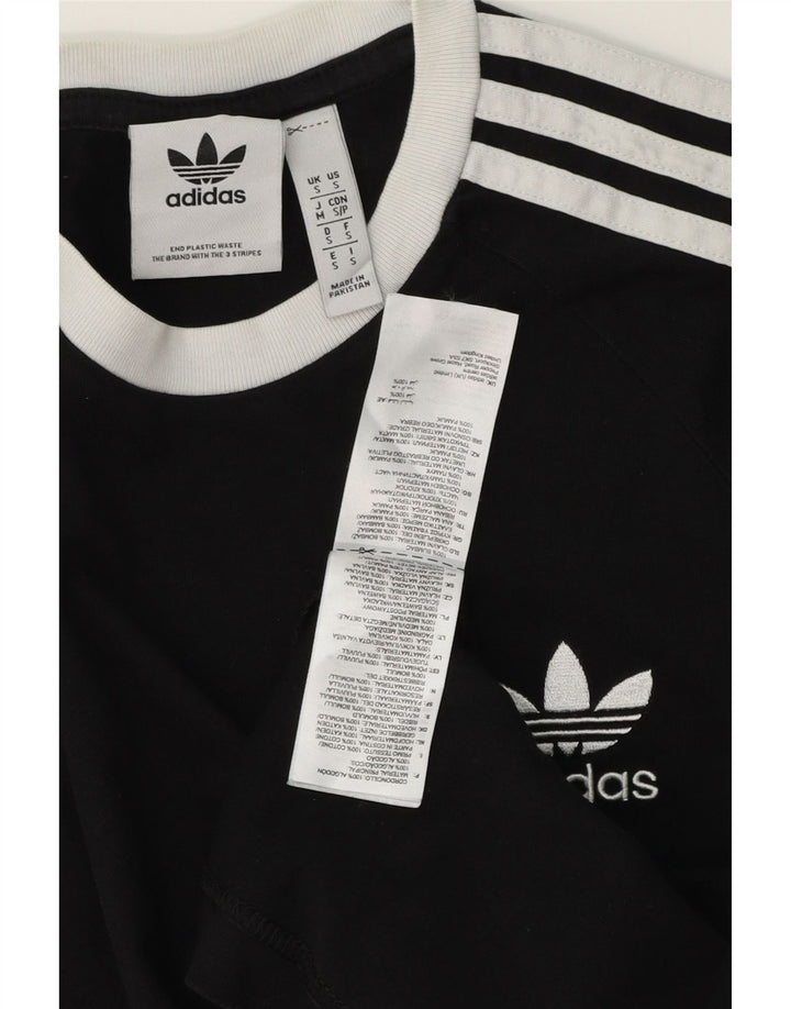 Adidas Mens T-Shirt Top Small Black Cotton
