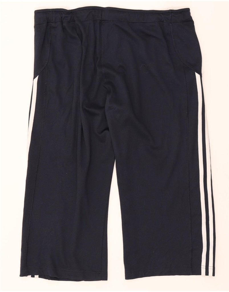 ADIDAS Womens Bermuda Sport Shorts UK 18 XL Navy Blue Vintage Adidas and Second-Hand Adidas from Messina Hembry 