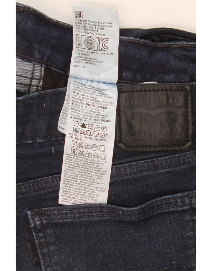 Levi's Womens Skinny Jeans W32 L32 Navy Blue Cotton