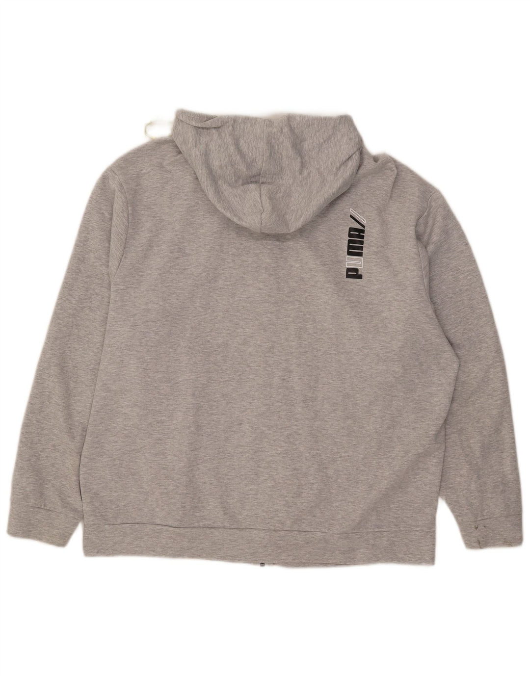 Puma Mens Zip Hoodie Sweater XL Grey Cotton