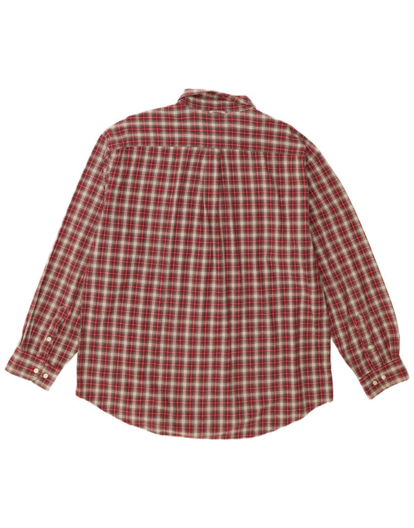 Tommy Hilfiger Mens Shirt XL Red Check Cotton