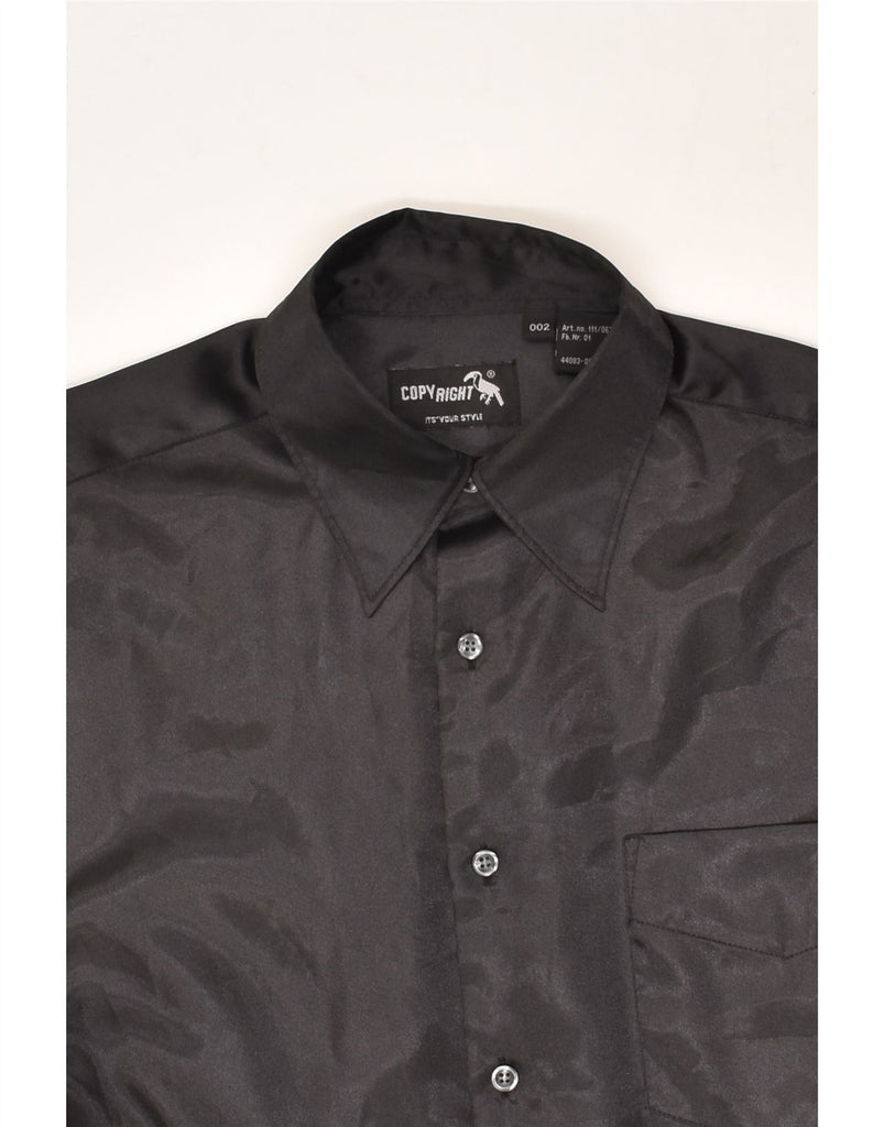 VINTAGE Mens Shirt Medium Black | Vintage Vintage | Thrift | Second-Hand Vintage | Used Clothing | Messina Hembry 