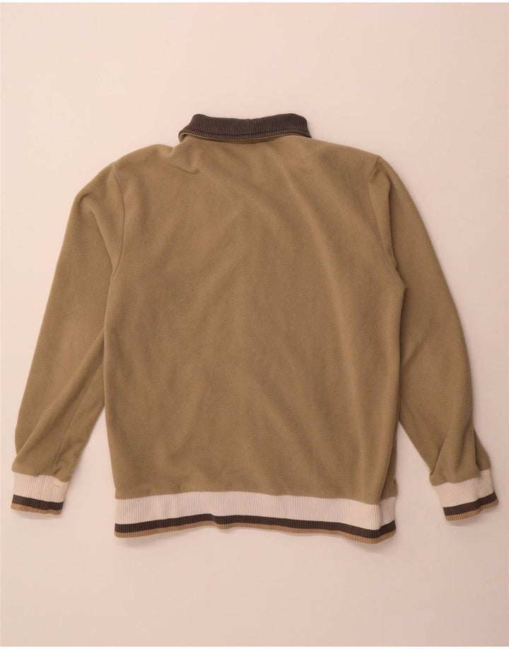 Champion Womens Fleece Jacket UK 18 XL Khaki Colourblock Polyester