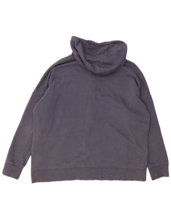 Under Armour Mens Zip Hoodie Sweater Large Blue Flecked Cotton