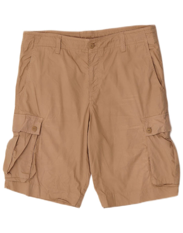 Lacoste Mens Cargo Shorts Size 44 Large W34  Beige Cotton