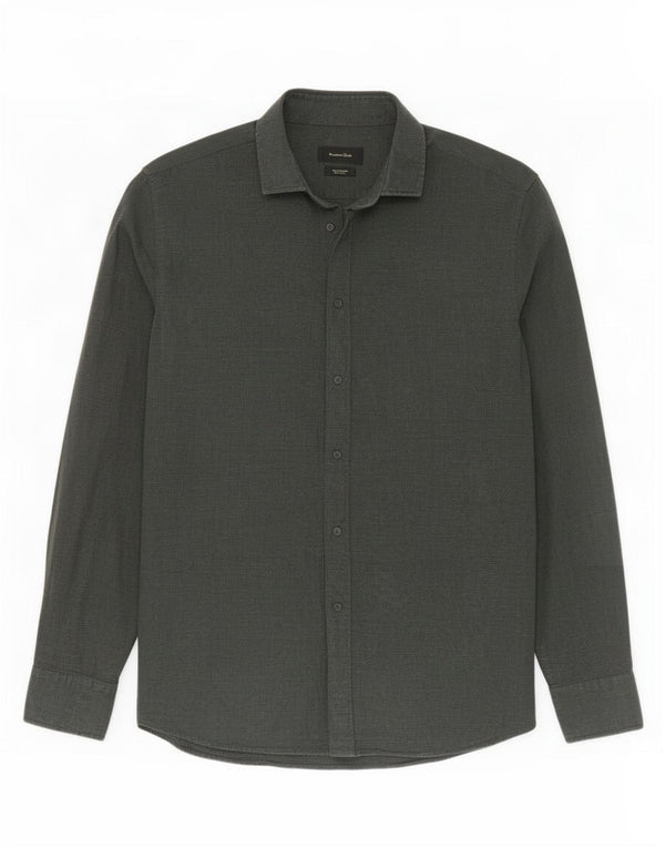 Massimo Dutti Mens Shirt Large Green