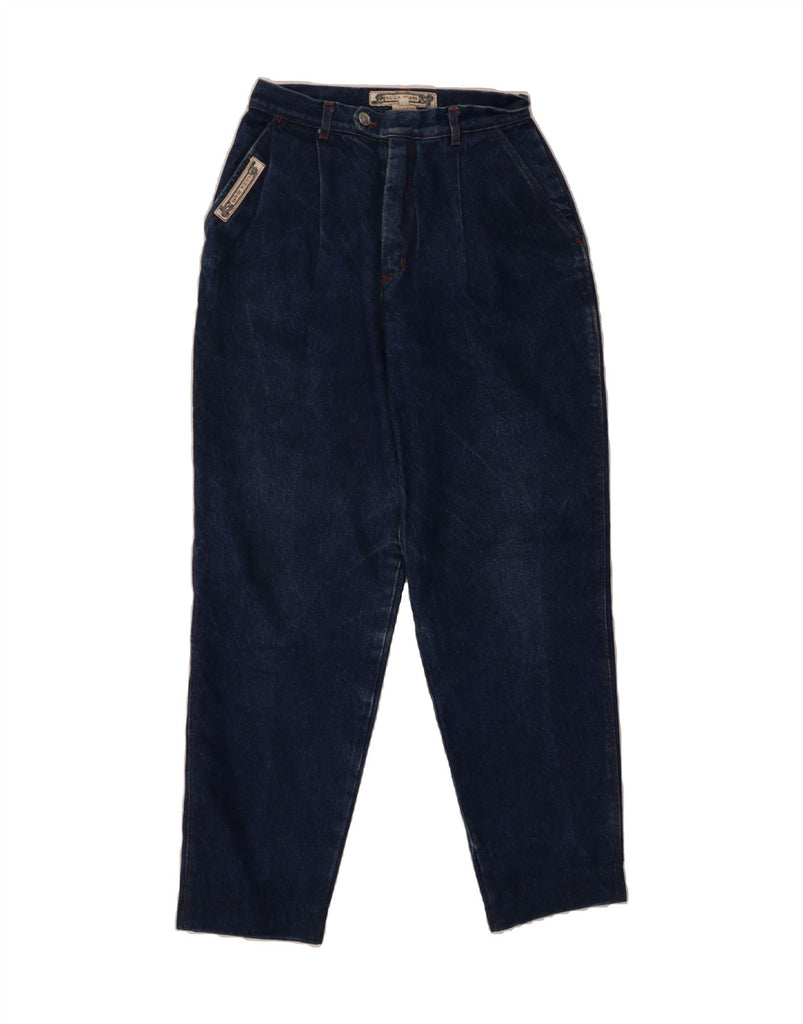 KRIZIA Womens High Waist Pegged Loose Jeans W30 L28 Navy Blue Cotton Vintage Krizia and Second-Hand Krizia from Messina Hembry 