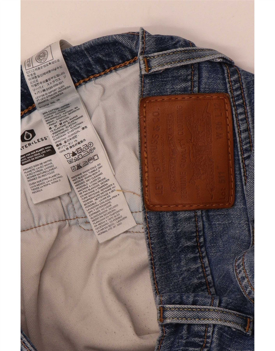Levi's Mens 511 Slim Jeans W36 L32 Blue Cotton