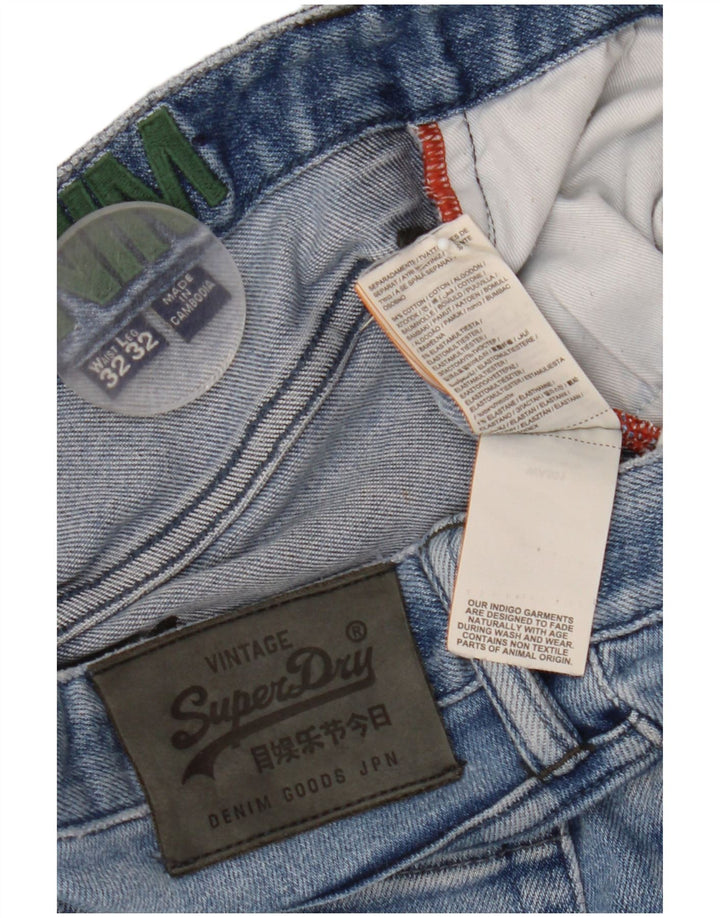 Superdry Mens Skinny Jeans W32 L32 Blue Cotton