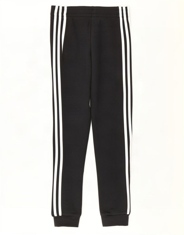 Adidas Boys Tracksuit Trousers Joggers 11-12 Years Black Cotton