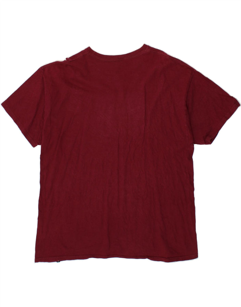 HURLEY Mens Graphic T-Shirt Top 2XL Maroon Cotton Vintage Hurley and Second-Hand Hurley from Messina Hembry 