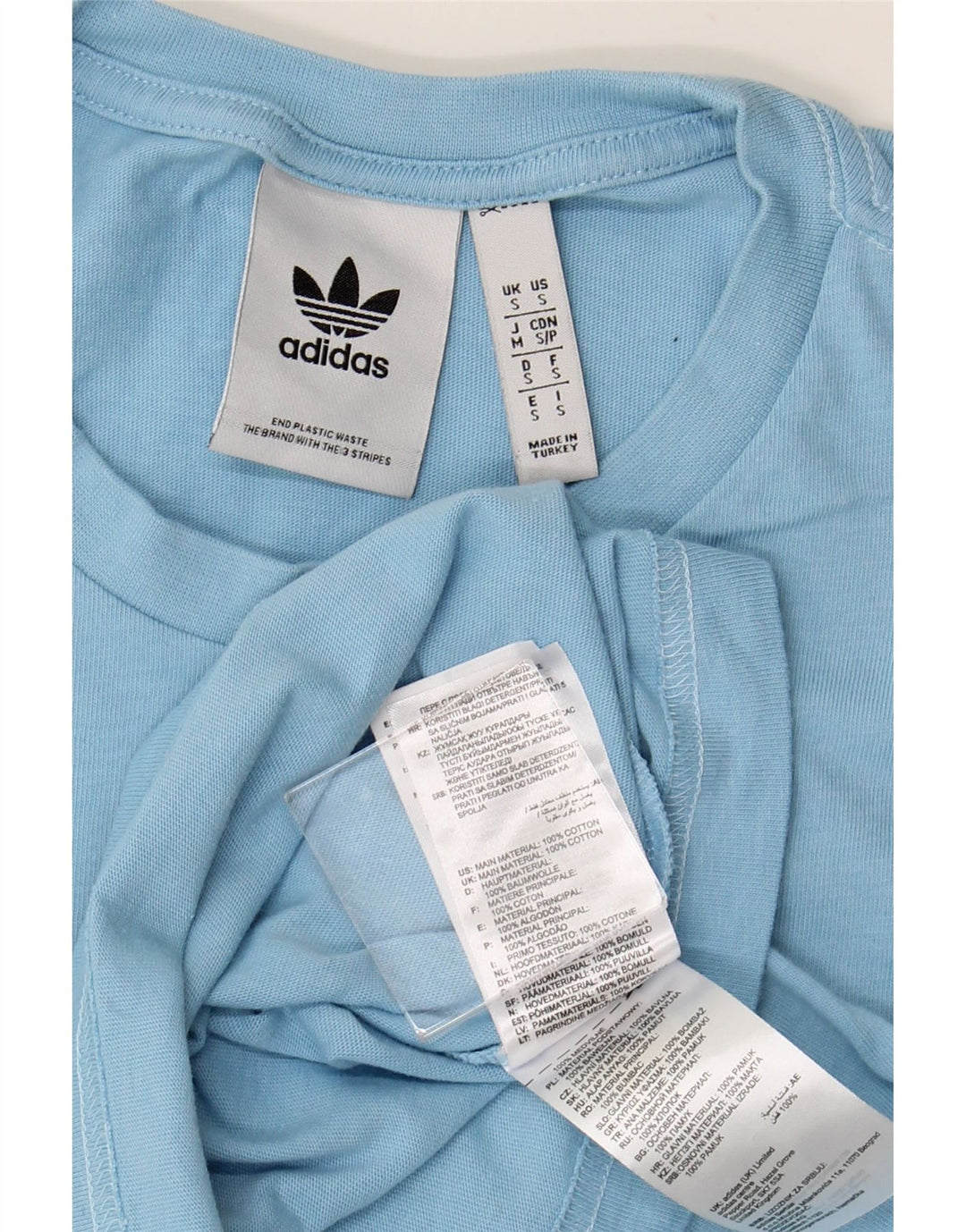 ADIDAS Mens Graphic T-Shirt Top Small Blue Cotton