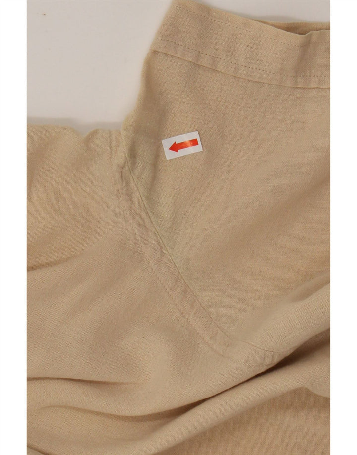 NORTH SAILS Mens Short Sleeve Shirt Large Beige Cotton