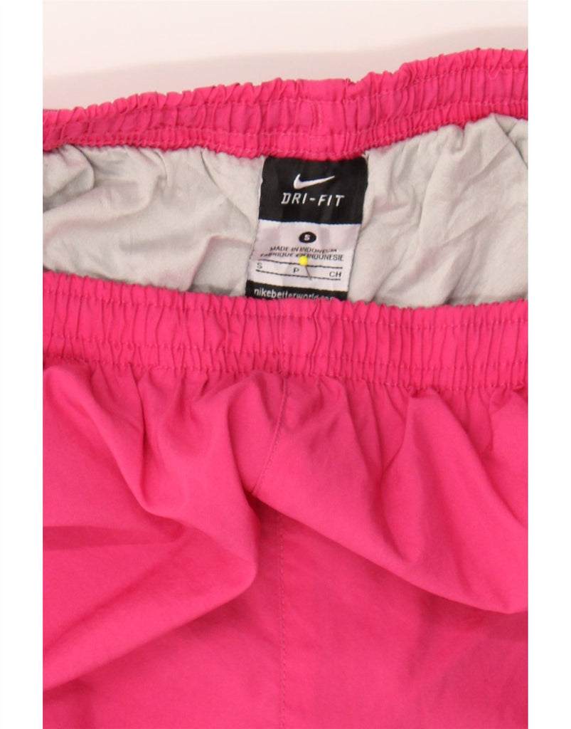 NIKE Womens Dri Fit Sport Shorts UK 8 Small  Pink Colourblock Polyester Vintage Nike and Second-Hand Nike from Messina Hembry 