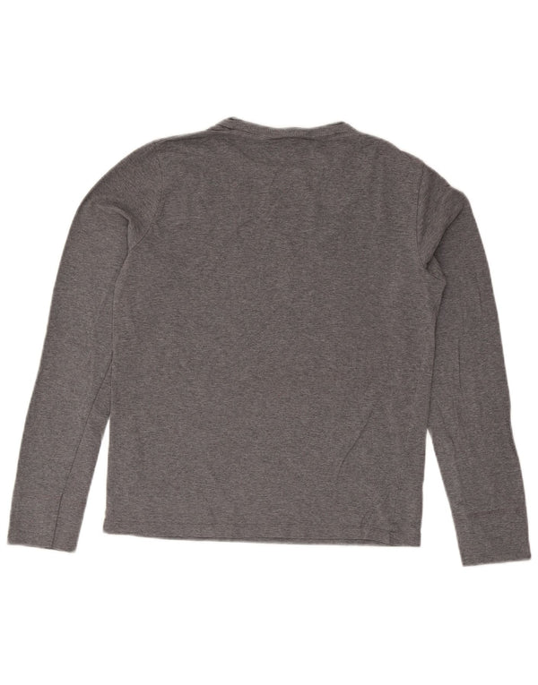 Napapijri Mens Graphic Top Long Sleeve Medium Grey