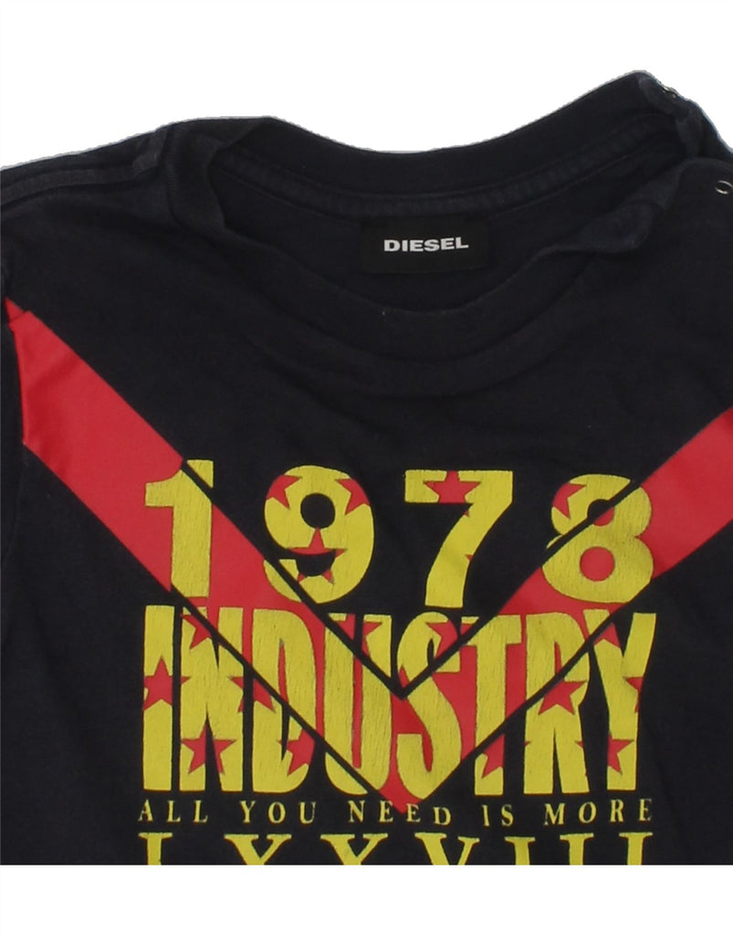 DIESEL Boys Graphic T-Shirt Top 2-3 Years Black | Vintage Diesel | Thrift | Second-Hand Diesel | Used Clothing | Messina Hembry 