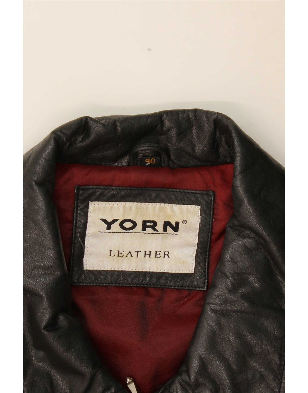 Yorn Womens Oversized Leather Jacket EU 40 Medium Black Leather