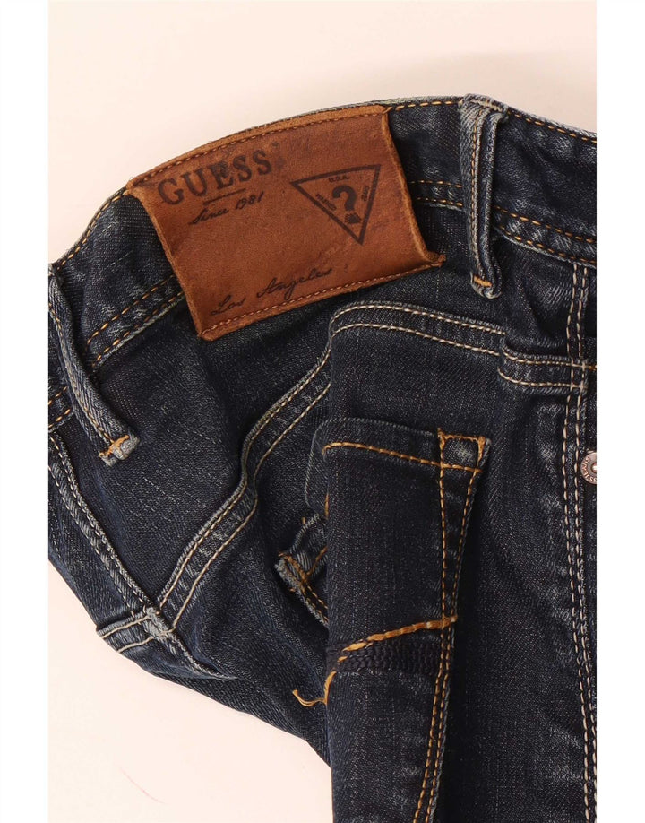 Guess Mens Rebel Straight Regular Cropped Jeans W30 L25 Navy Blue