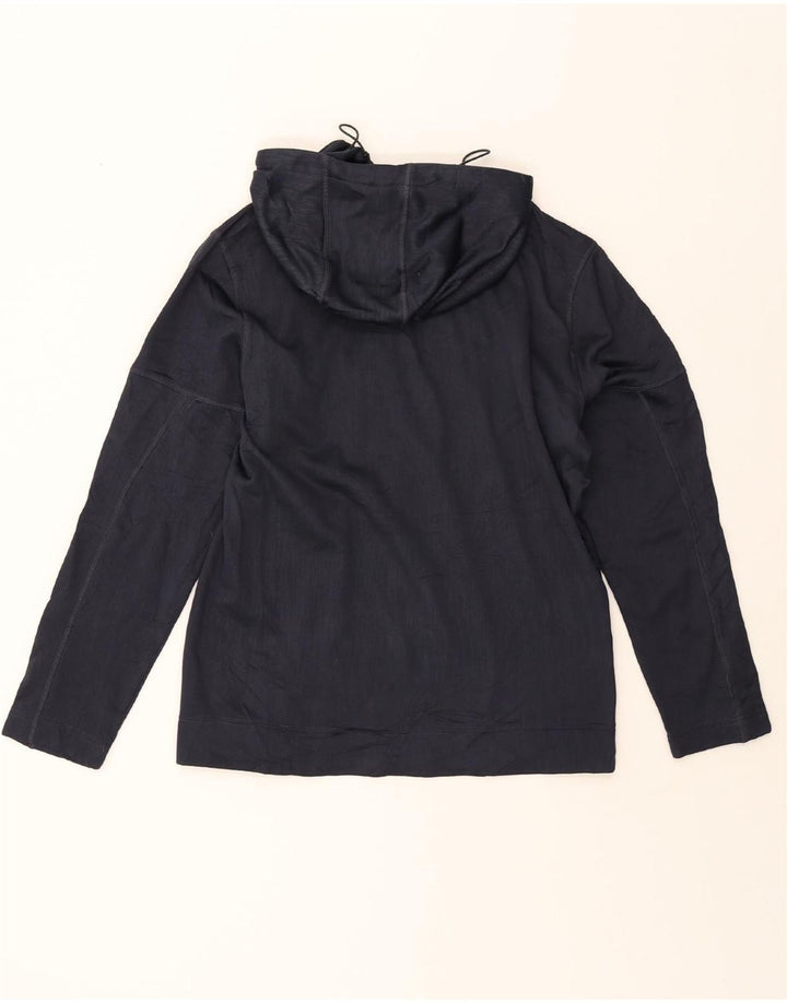 CHAMPION Mens Zip Neck Hoodie Jumper Medium Navy Blue Polyester Vintage Champion and Second-Hand Champion from Messina Hembry 