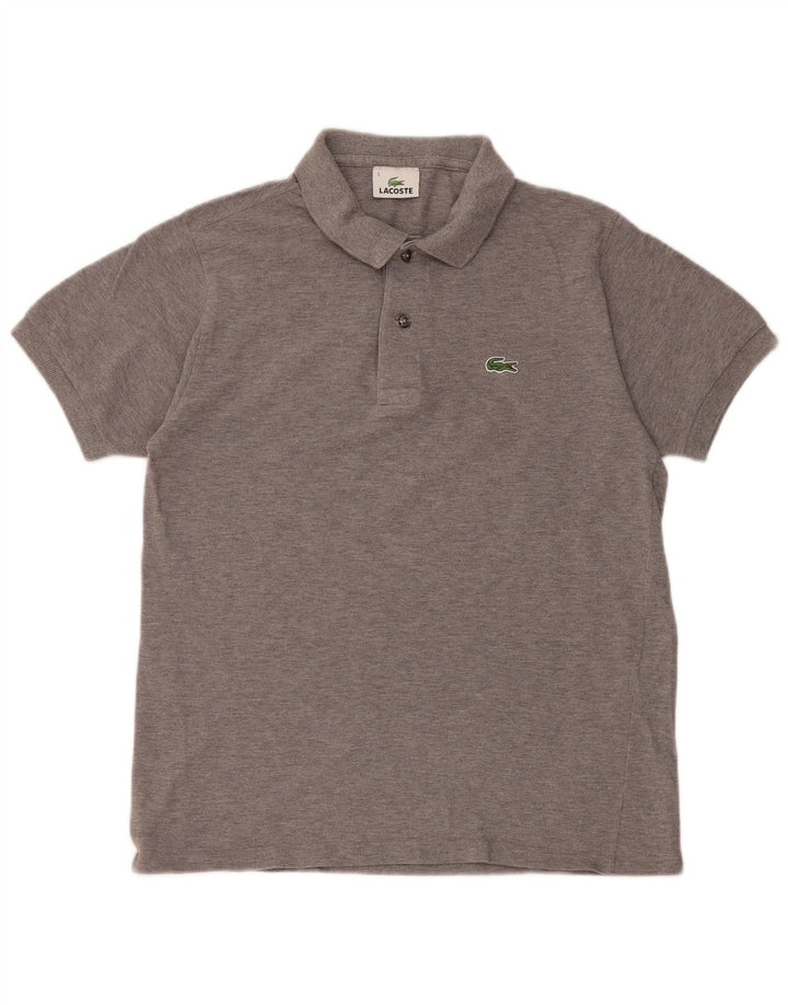 Lacoste Mens Polo Shirt Size 3 Small Grey Cotton