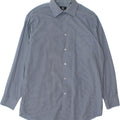 CALVIN KLEIN Mens Regular Fit Shirt Size 16 Large Blue Check Cotton Vintage Calvin Klein and Second-Hand Calvin Klein from Messina Hembry 