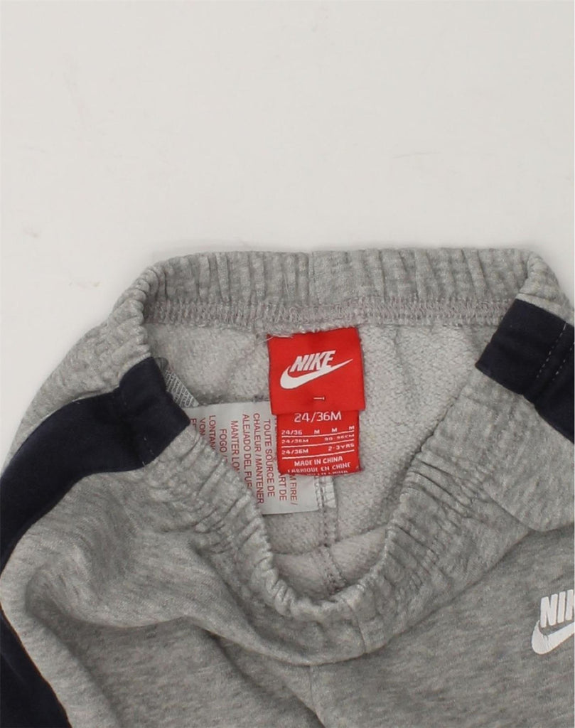 NIKE Boys Tracksuit Trousers Joggers 2-3 Years Medium  Grey Cotton | Vintage Nike | Thrift | Second-Hand Nike | Used Clothing | Messina Hembry 