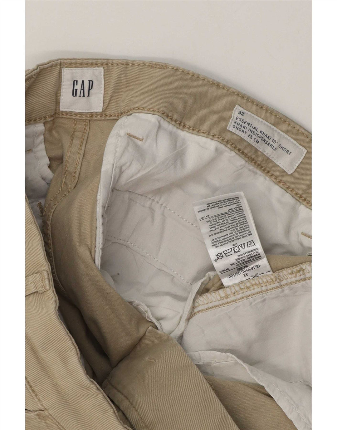 Gap Mens Chino Shorts W32 Medium Khaki Cotton